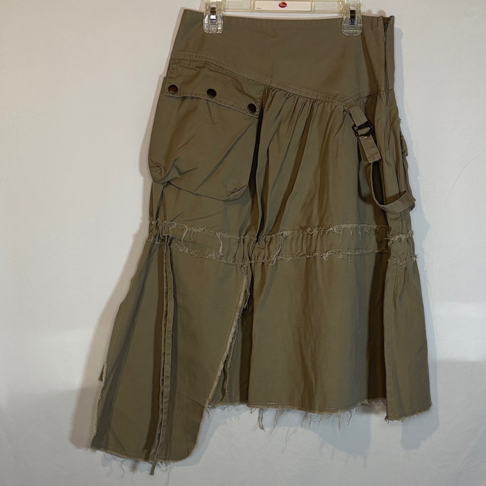Y2K army Green Women's cargo Skirt